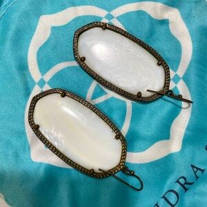 Kendra Scott white pearlescent earrings